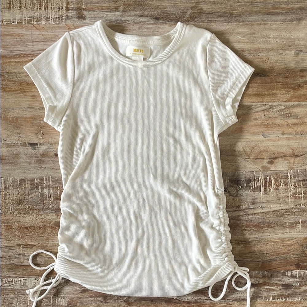 Anthropologie Maeve Side Tie Tee